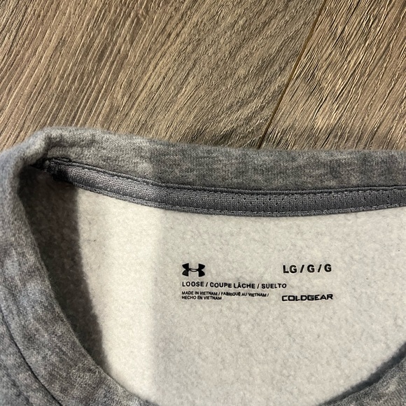 Under Armour Southern Maine Lacrosse Sweatshirt Gray ColdGear Men’s Large - Picture 2 of 4